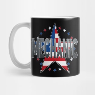 American mechanic patriotic star Mug